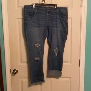 Ariya Jeans button fly ankle or capris